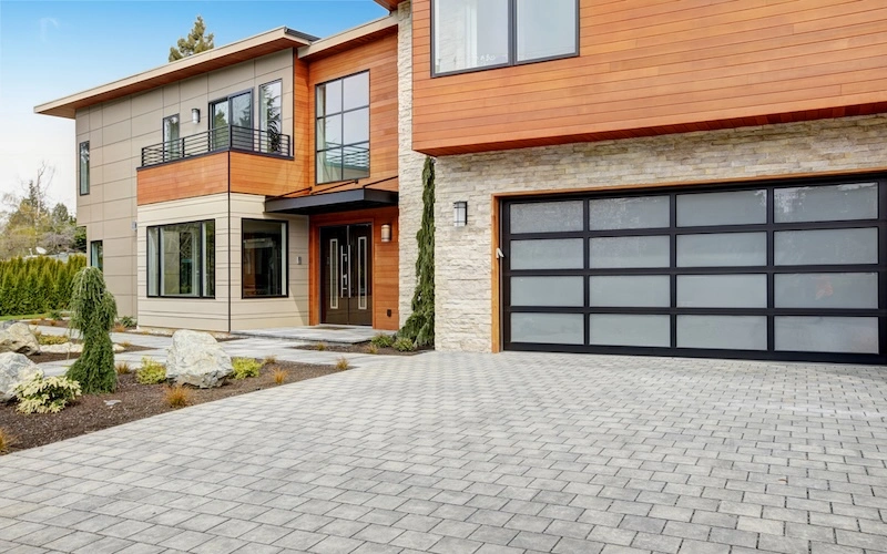 modern driveway concrete